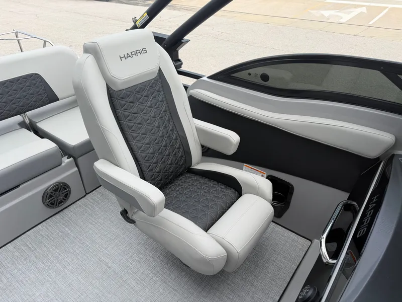 Slide: The Image of Luxurious seating in Harris Solstice DC 250 boat, model 2026. - 31