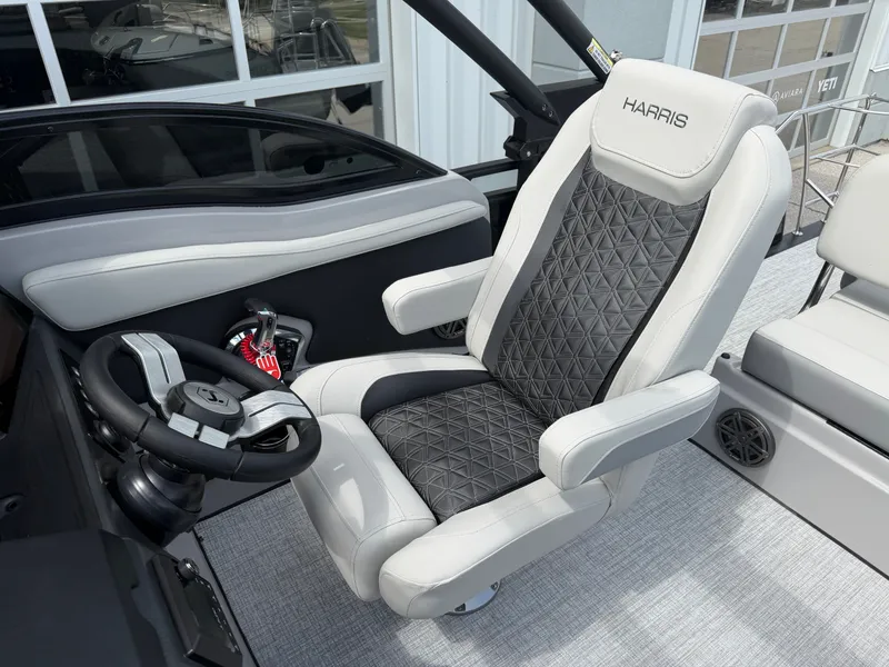 Slide: The Image of Luxurious seating in Harris Solstice DC 250 boat, model 2026. - 42