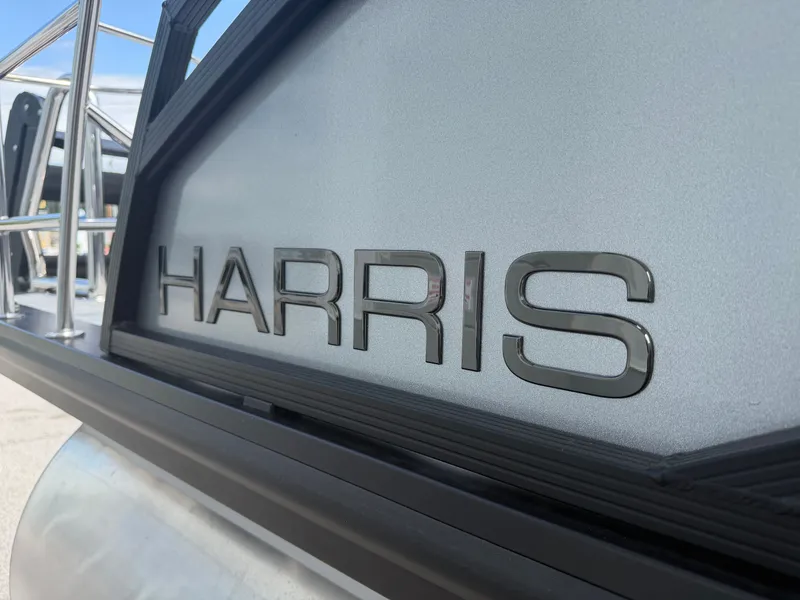 Slide: The Image of Close-up of Harris Solstice DC 250 boat, year 2026. - 7