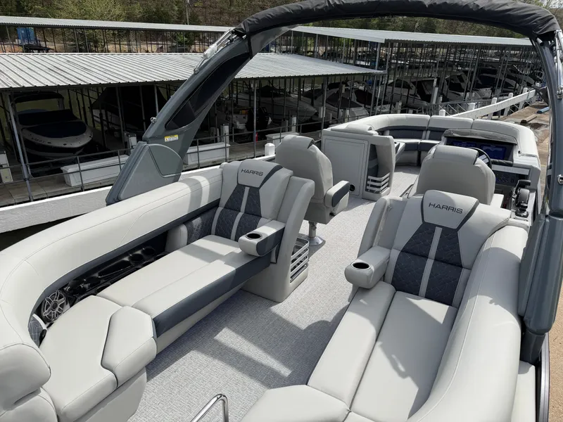 Slide: The Image of Interior of the 2026 Harris Grand Mariner 270 pontoon boat. - 23