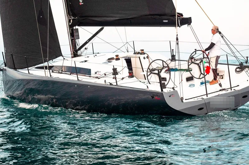 The Image of Sleek 2024 Neo 43 Romo sailboat navigating ocean waters. - 0