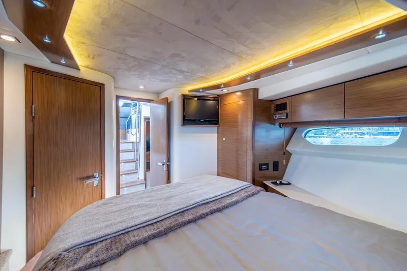 Slide: The Image of Luxurious interior of 2017 Cruisers Yachts 45 Cantius with modern amenities and elegant design. - 25