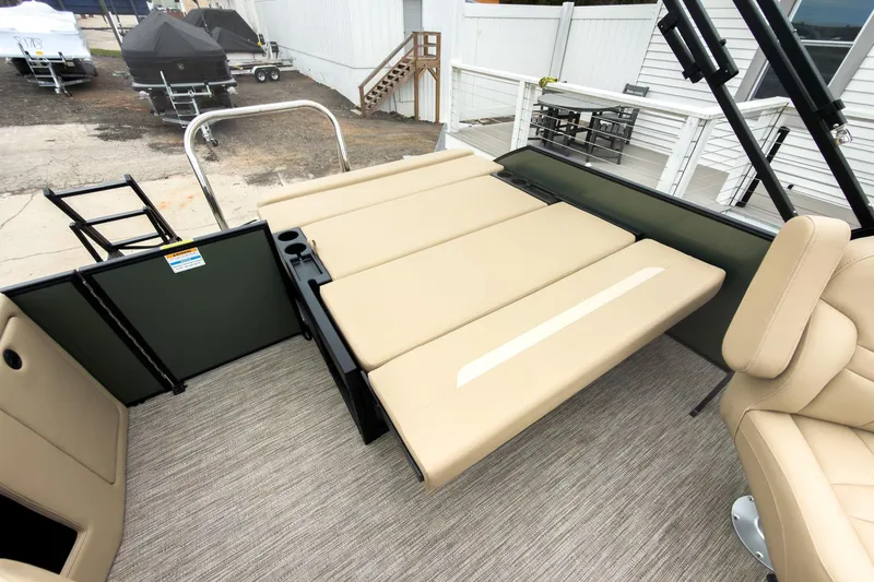 Slide: The Image of 2026 Godfrey Sweetwater Xperience 20' pontoon with single flip lounge seating. - 18