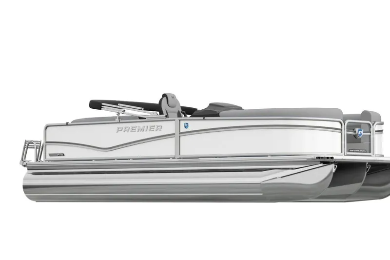 The Image of 2026 Premier 250 SunSation RF pontoon boat, sleek design, side view. - 1