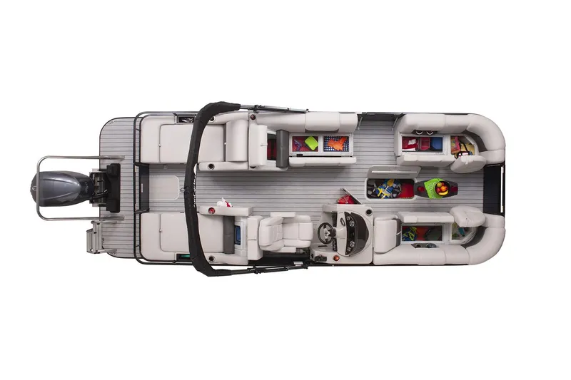 Slide: The Image of Manufacturer Provided Image: 2022 SunCatcher Fusion 324SS pontoon boat interior layout, top view. - 16