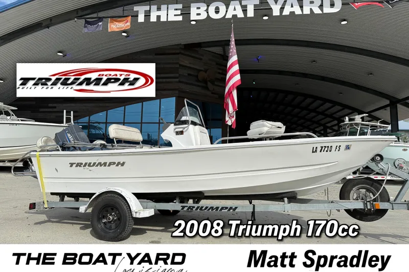 The Image of 2008 Triumph 170CC boat on trailer at The Boat Yard dealership. - 1