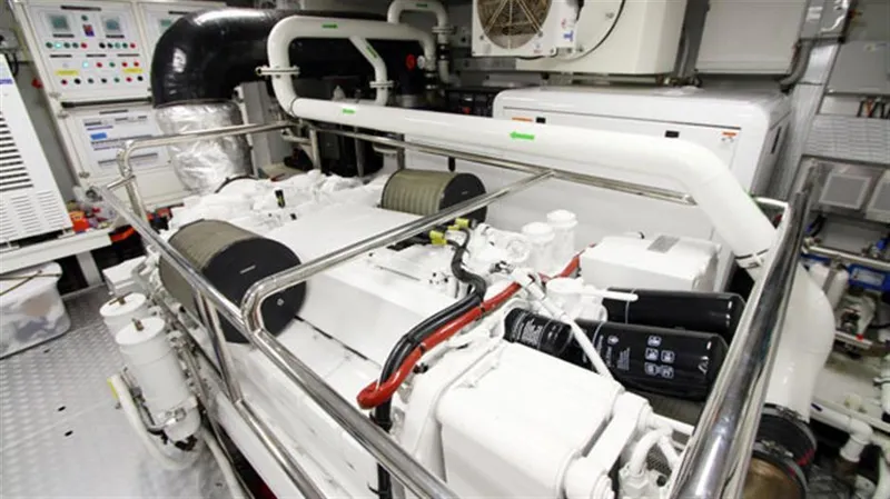 Slide: The Image of Engine room of a 2014 Azimut 100 Grande yacht. - 45