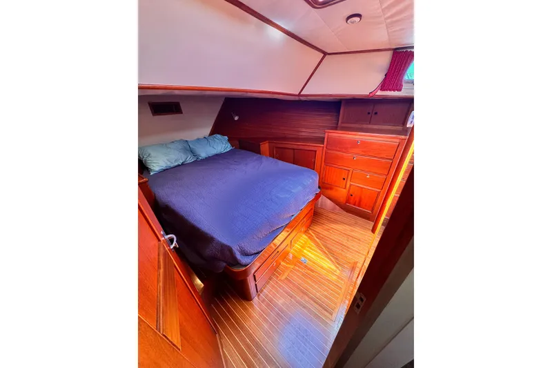 Slide: The Image of 2000 Grand Banks East Bay 49 yacht docked at Newport Beach, CA, named "American Pie". - 12