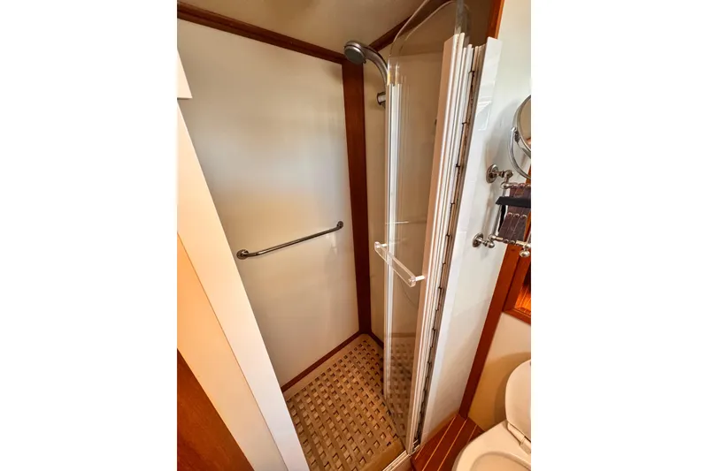 Slide: The Image of Shower in Grand Banks East Bay 49, year 2000. - 13