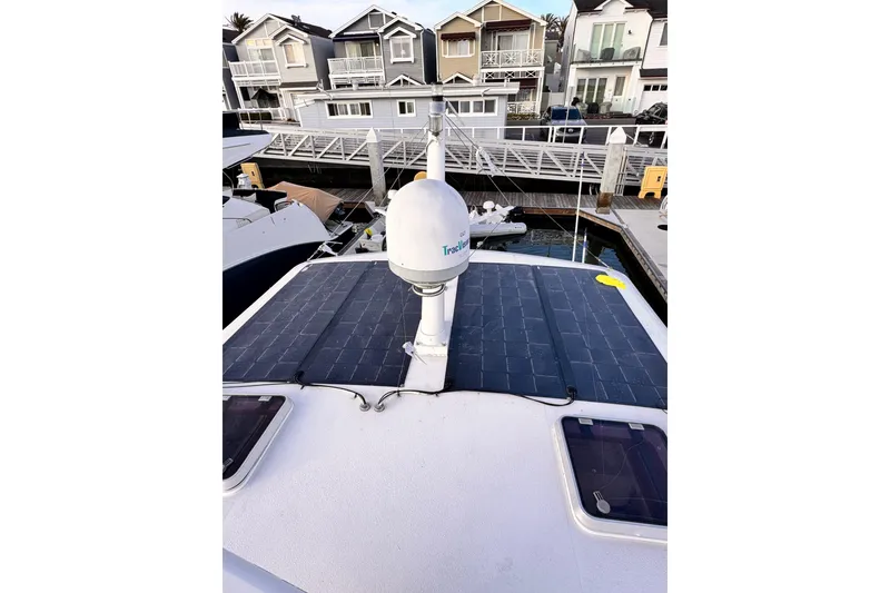 Slide: The Image of Grand Banks East Bay 49 yacht with solar panels, year 2000. - 40