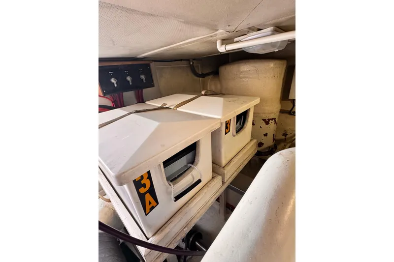 Slide: The Image of Engine room of Grand Banks East Bay 49, year 2000. - 45