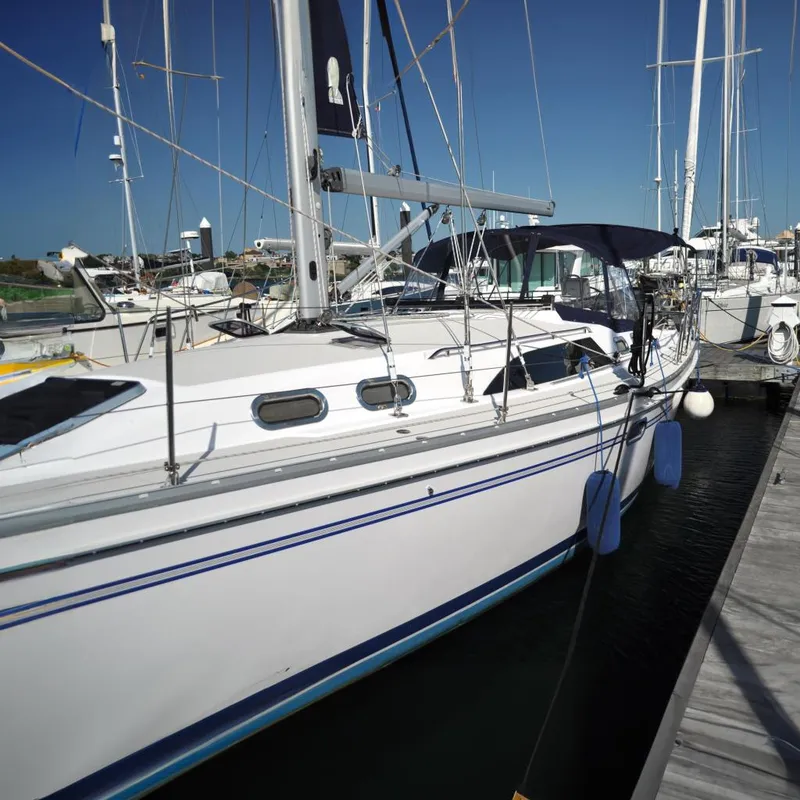 The Image of 2017 Catalina 385 sailboat docked at marina. - 0