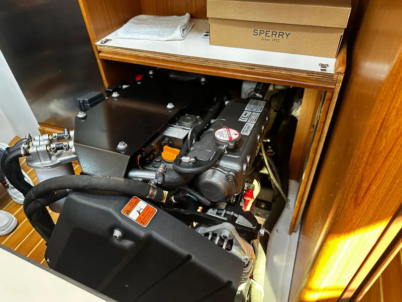 Slide: The Image of Engine compartment of a 2017 Catalina 385 yacht. - 17