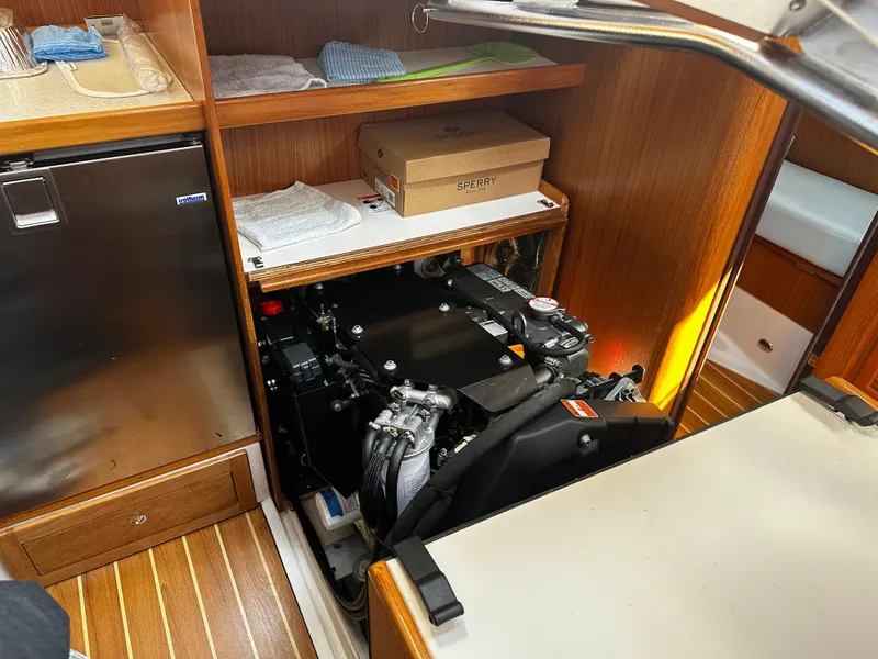 Slide: The Image of Engine compartment of a 2017 Catalina 385 yacht. - 18