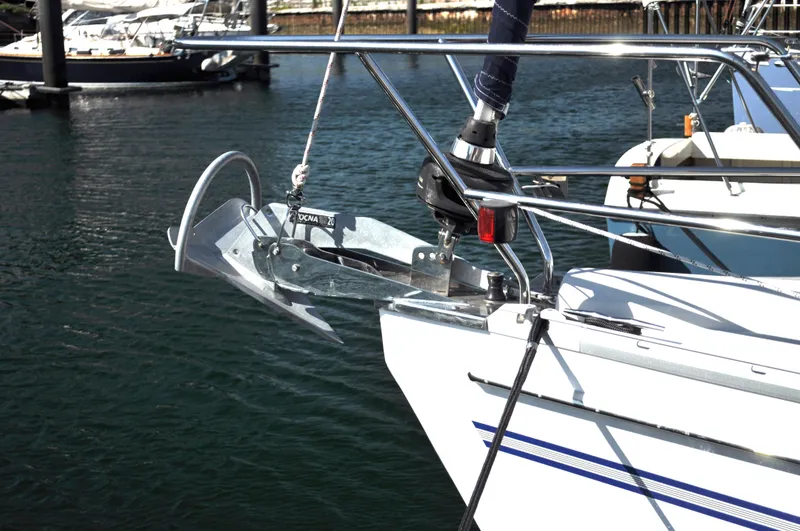 Slide: The Image of Anchor of a 2017 Catalina 385 sailboat in harbor. - 9