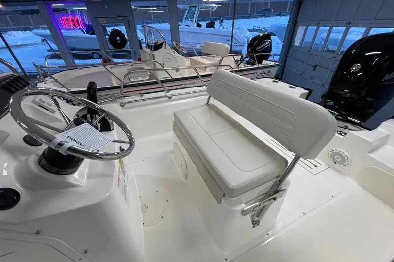 Slide: The Image of Interior view of the 2026 Boston Whaler 170 Montauk boat. - 11