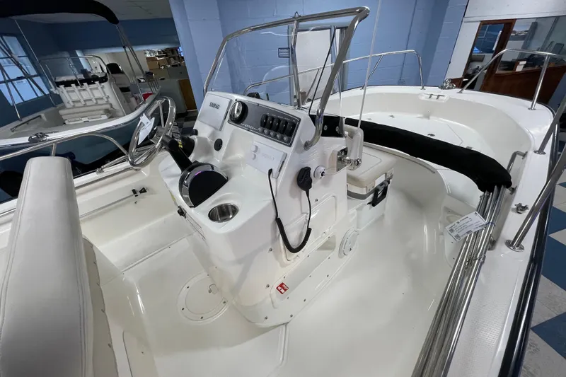 Slide: The Image of Interior view of the 2026 Boston Whaler 170 Montauk boat. - 9