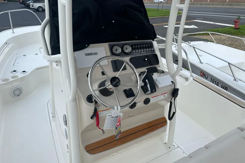 Slide: The Image of Helm console of the 2025 Boston Whaler 210 Montauk. - 3