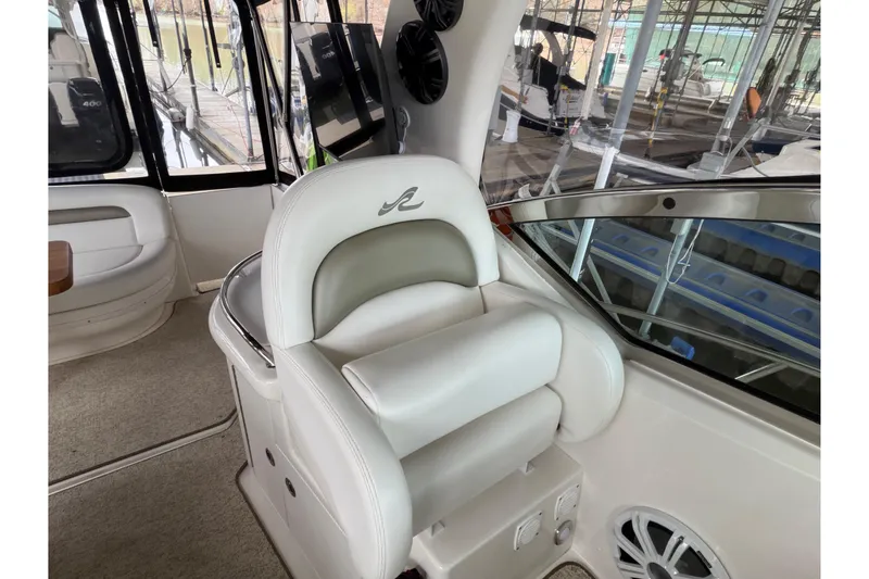 Slide: The Image of Luxury interior of 2007 Sea Ray 340 Sundancer yacht with plush seating. - 12