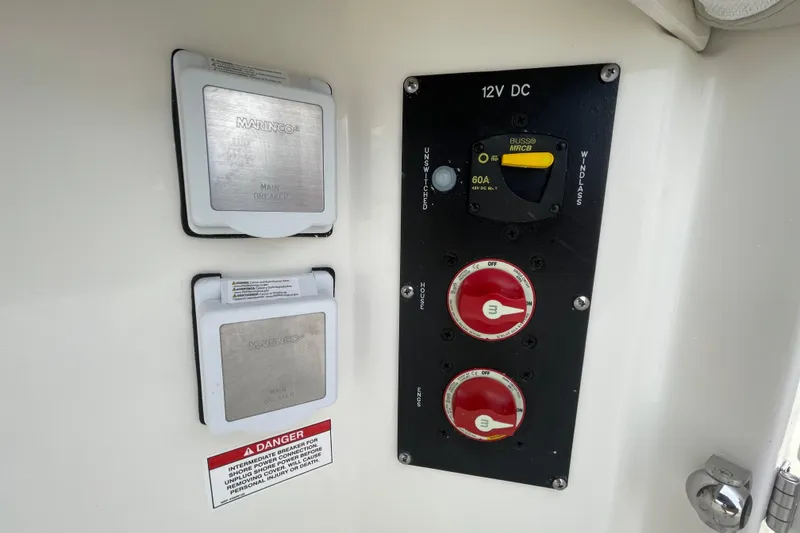 Slide: The Image of Electrical panel of the 2026 Boston Whaler 280 Vantage. - 41