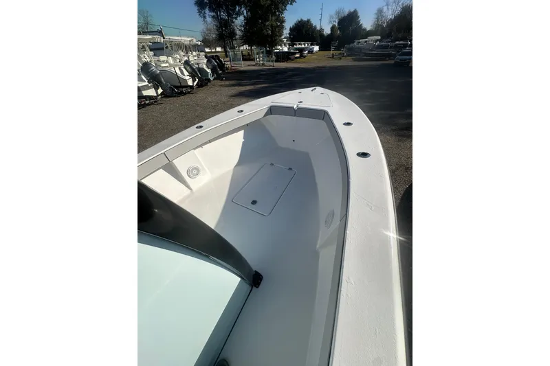 Slide: The Image of 2026 Delta Boatworks Delta D245 boat interior, showcasing spacious deck and sleek design. - 33