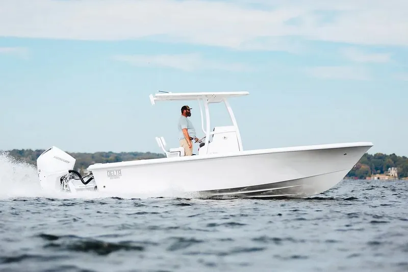 Slide: The Image of Manufacturer Provided Image: 2026 Delta Boatworks Delta D245 cruising on open water. - 48