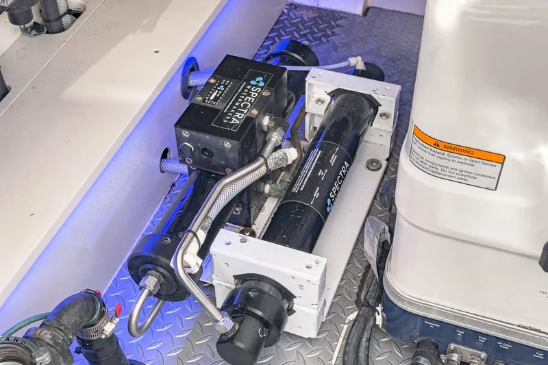 Slide: The Image of Engine room of 2023 Scout 530 LXF featuring Spectra watermaker system. - 45