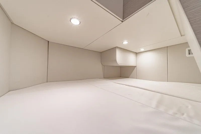 Slide: The Image of 2023 Scout 530 LXF cabin interior with modern lighting and sleek design. - 77