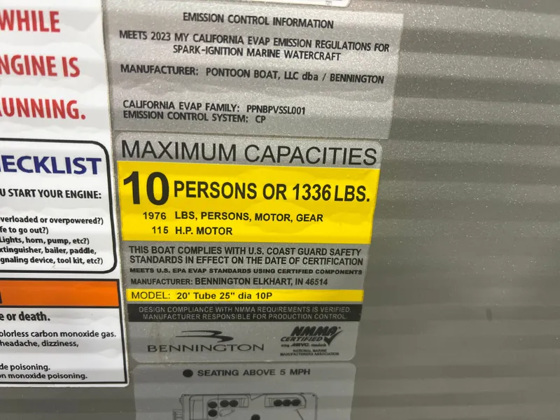 Slide: The Image of Bennington 21 SL Cruise 115HP Pontoon $34995 2023 - 36