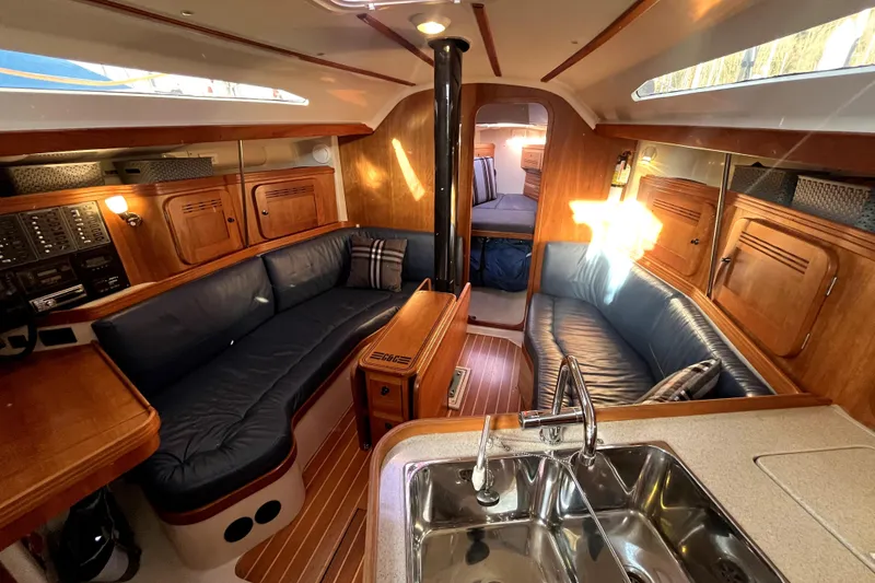 Slide: The Image of Luxurious 2005 C&C 110 yacht interior with cozy seating and modern amenities. - 2