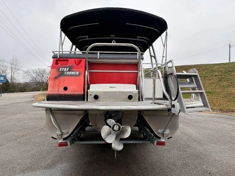 Slide: The Image of Rear view of a 2008 JC 246 IO boat with propeller. - 19
