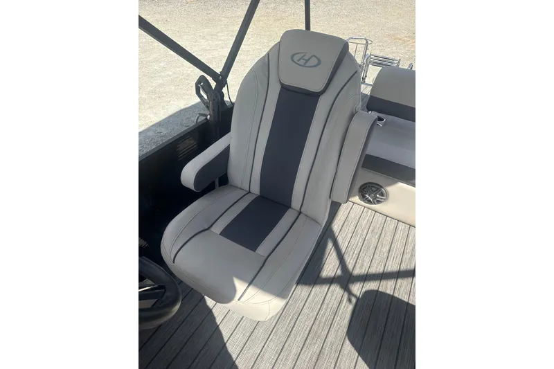 Slide: The Image of 2023 Harris HCX 230 Swingback boat seat with elegant design and comfortable upholstery. - 11