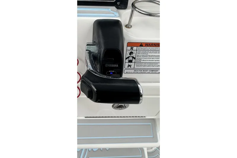 Slide: The Image of Close-up of Yamaha throttle control on 2016 Sea Fox 246 Commander boat. - 15