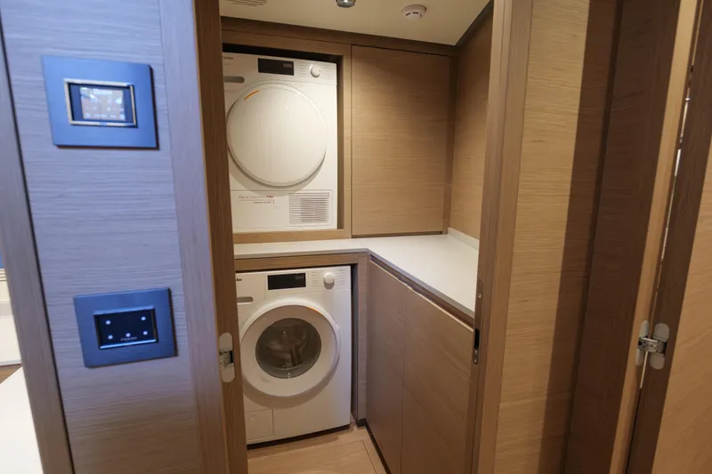 Slide: The Image of Aerial view of 2027 Pardo Yachts GT75 luxury yacht on blue ocean water. - 9