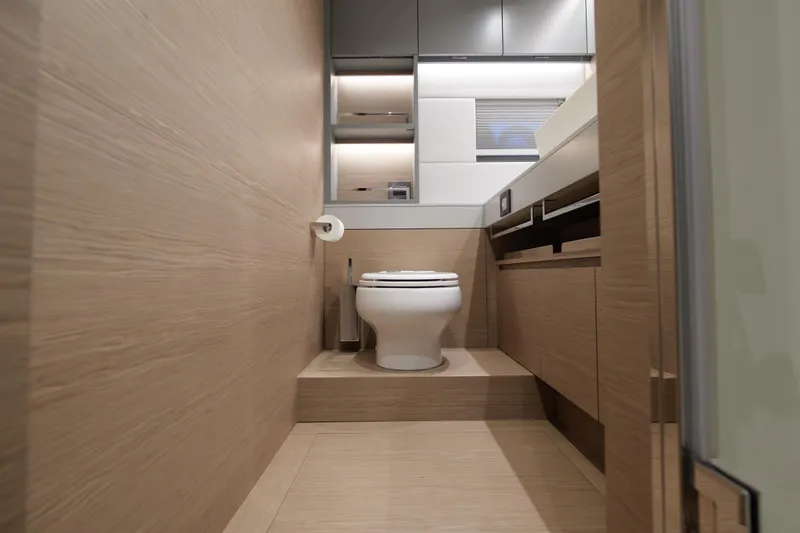 Slide: The Image of Luxurious 2027 Pardo Yachts GT75 with spacious deck, city skyline view. - 29