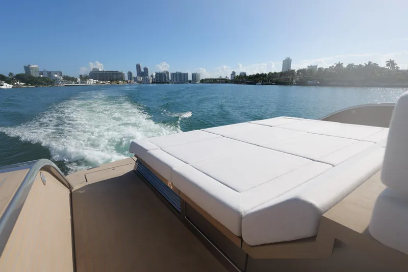 Slide: The Image of Modern kitchen interior of 2027 Pardo Yachts GT75, featuring sleek cabinetry and minimalist design. - 35