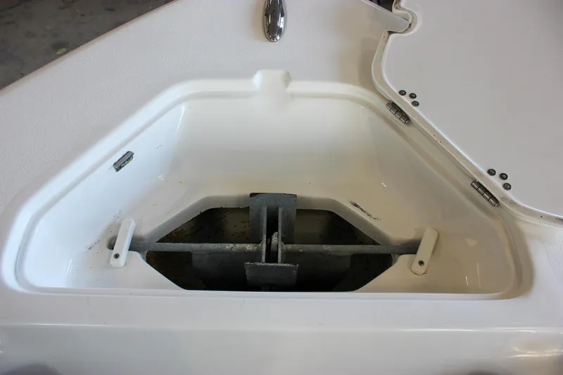 Slide: The Image of 2018 Key West 219 FS boat anchor compartment with open hatch. - 54