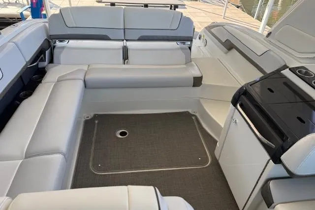 Slide: The Image of 2019 Formula 310 Bowrider I/O interior with spacious seating and modern design. - 11