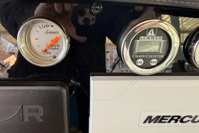 Slide: The Image of Dashboard of 2019 Formula 310 Bowrider I/O with Livorsi gauge and Lewmar chain counter. - 12
