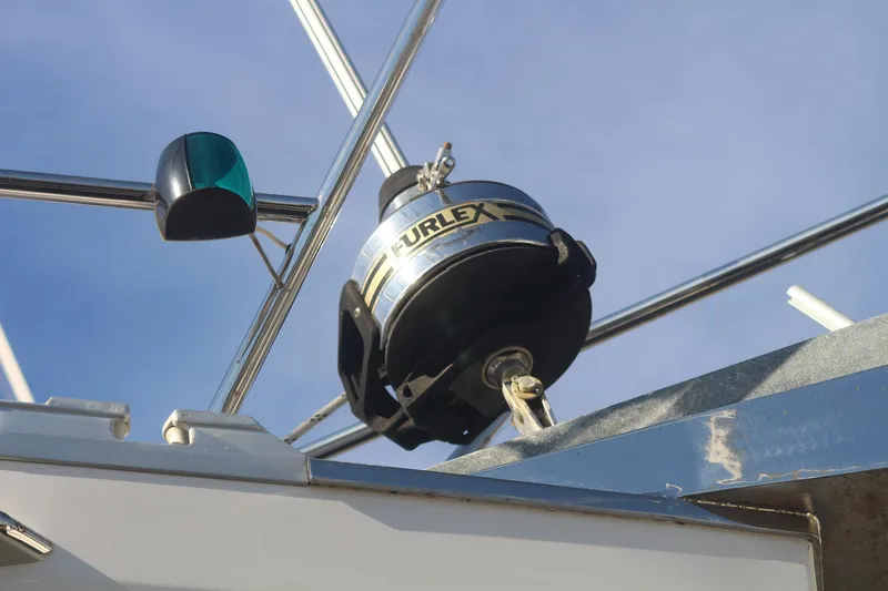 Slide: The Image of Furlex system on 2011 Catalina 445 sailboat against clear blue sky. - 29