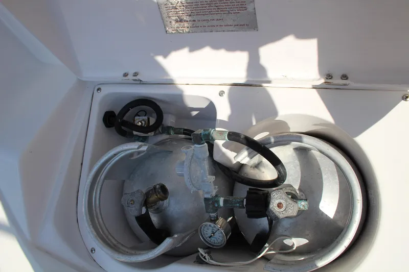 Slide: The Image of Propane tank compartment on a 2011 Catalina 445 sailboat. - 46