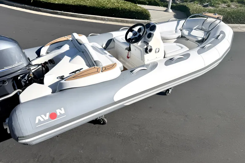 Slide: The Image of 2017 Avon Seasport 420 inflatable boat with sleek design and modern features. - 23