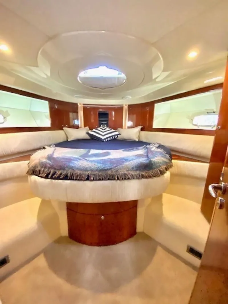 Slide: The Image of Luxurious interior of 2007 Fairline Targa 52 yacht with elegant seating and decor. - 6