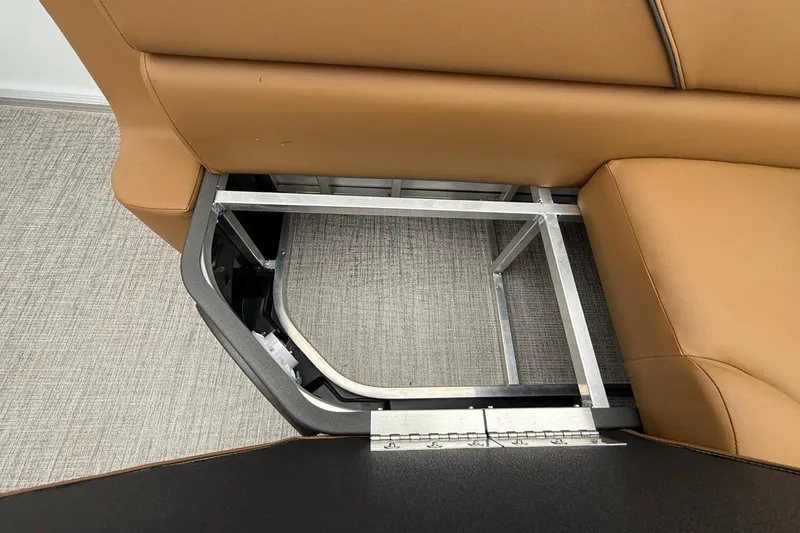 Slide: The Image of Interior seating frame of 2026 Avalon VENTURE 85 CRUISE boat, showcasing metal structure. - 21