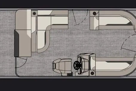 Slide: The Image of 2026 Avalon VENTURE 85 CRUISE boat on trailer under cloudy sky. - 3