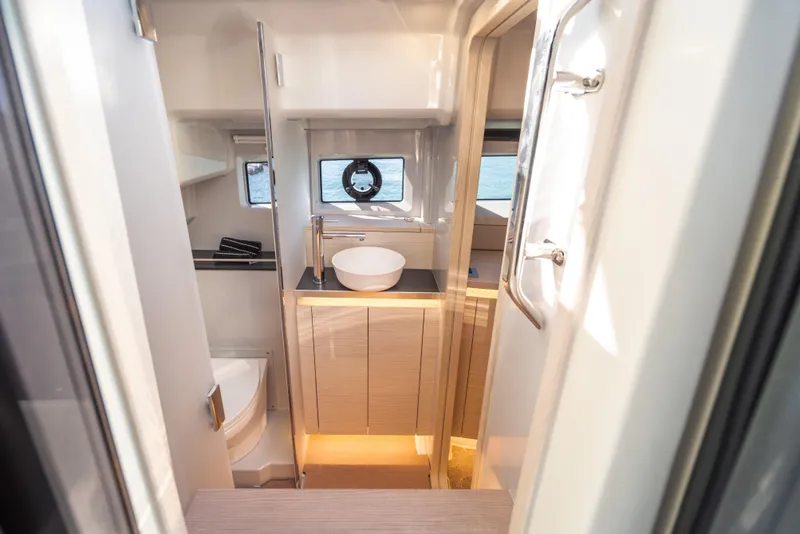 Slide: The Image of Modern bathroom interior of 2025 Catana YOT 36 yacht, featuring sleek design and natural lighting. - 29