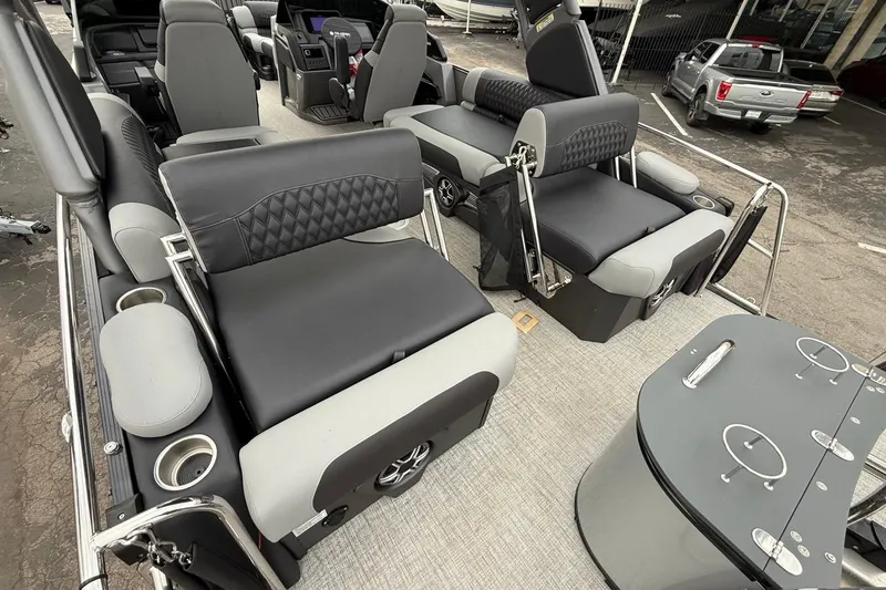 Slide: The Image of Luxurious 2026 Avalon Excalibur LTD Quad Lounger Shift interior with plush seating and modern design. - 15