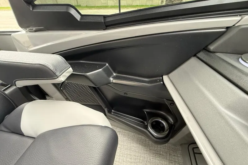 Slide: The Image of Interior of 2026 Avalon Excalibur LTD Quad Lounger Shift, featuring sleek black and gray design. - 31