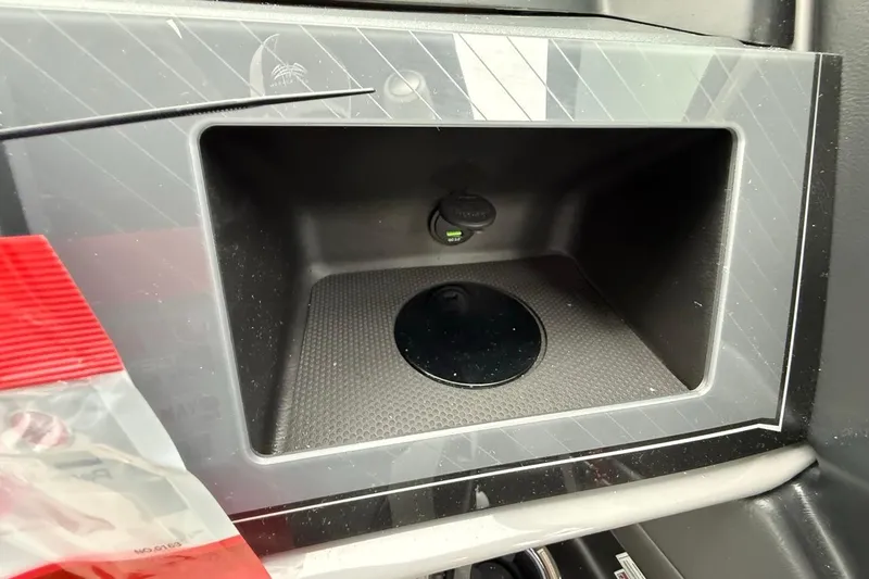 Slide: The Image of Interior storage compartment of 2026 Avalon Excalibur LTD Quad Lounger Shift. - 36