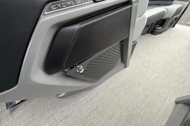 Slide: The Image of Interior of 2026 Avalon Excalibur LTD Quad Lounger Shift, featuring sleek design and storage compartment. - 41